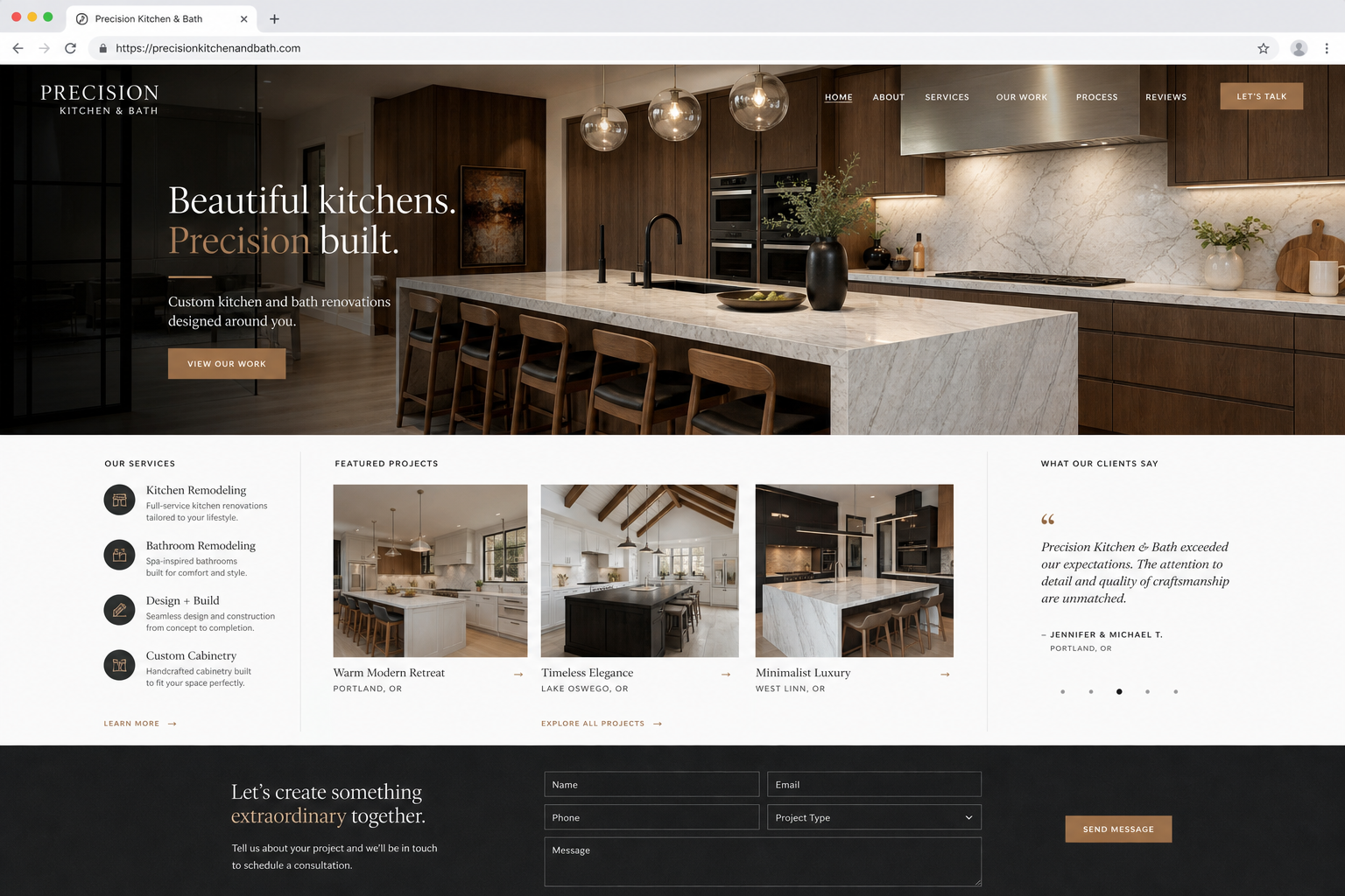 Kitchen remodel website